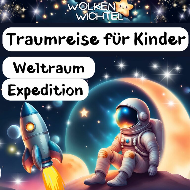 WolkenWichtel Podcast Beitragsbild – Weltraum Expedition Kindermeditation